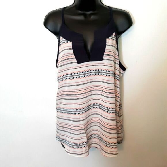Athleta Tops - Athleta sheer striped tank top